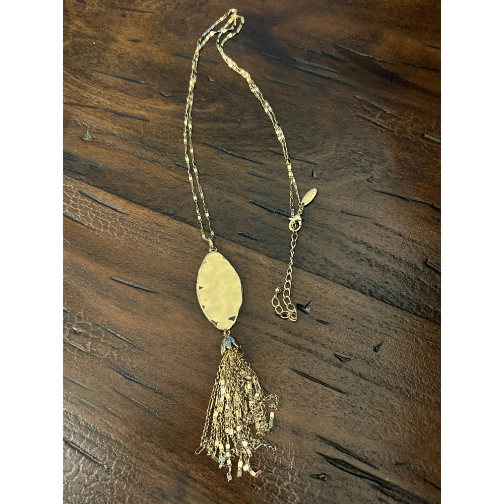 Style & Co Gold‎ Ton Pendant Tassel Necklace Women's Jewelry